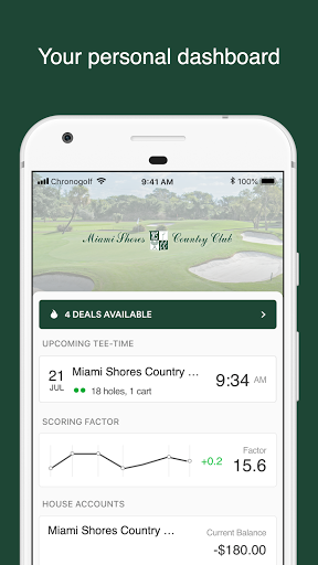 Android application Miami Shores Country Club screenshort