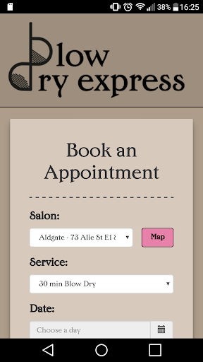 Blow Dry Express Screen 2