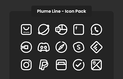 Screenshot of Plume Line - Icon Pack