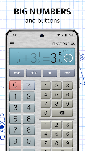 Screenshot of Fraction Calculator Plus
