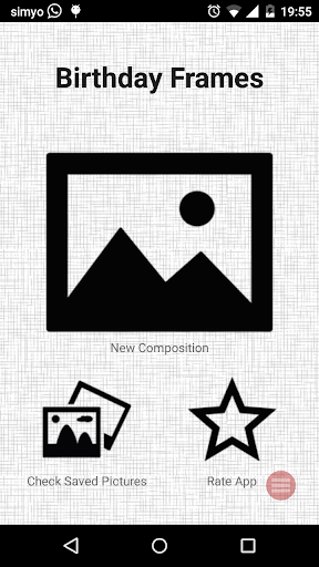 Android application Birthday photo frames screenshort