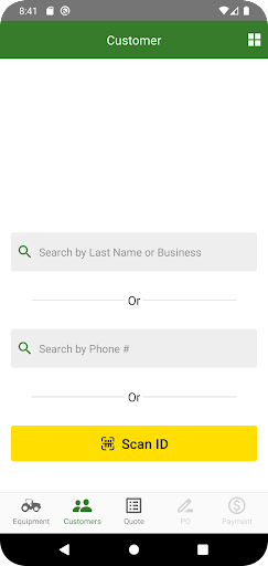 Screenshot of John Deere Quick Sale