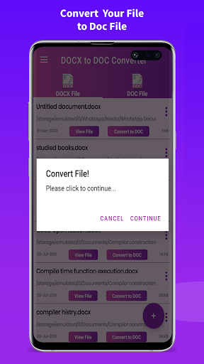 Convert DocX to DOC Converter