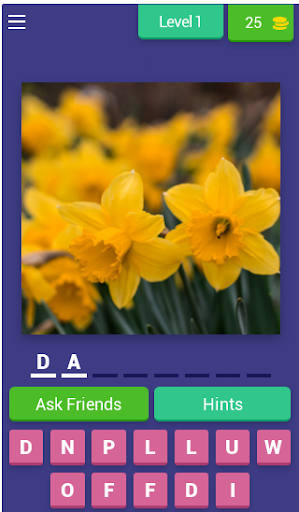 Android application Guess The Flower screenshort