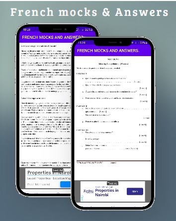 Android application French: mocks papers & answers screenshort