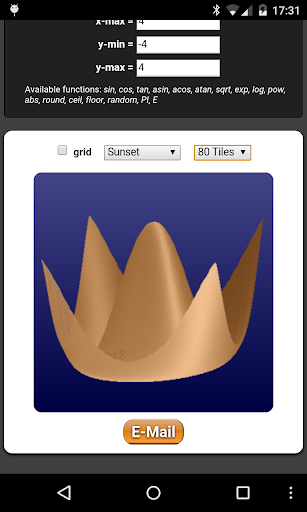 Android application 3D Plotter screenshort