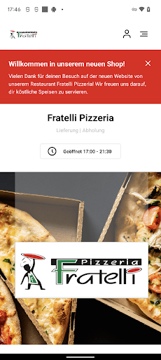 Android application Fratelli Pizzeria screenshort
