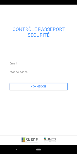 Android application Contrôle Passeport Sécurité screenshort
