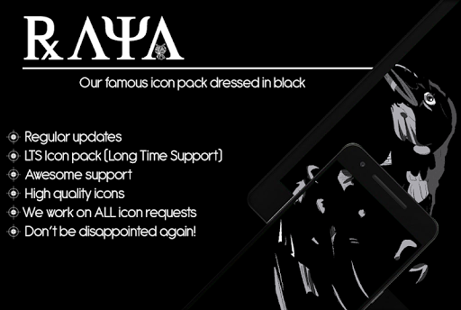 Raya Black Icon Pack 1