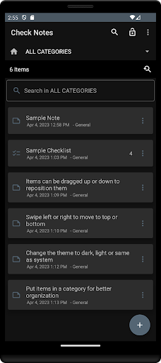 Check Notes screenshot 2