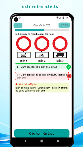 450 Câu học bằng lái xe máy A2 Screen 3