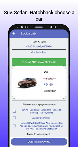 FlaminGoCab : Outstation rides Screen 2