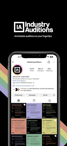 Android application Industry Auditions screenshort