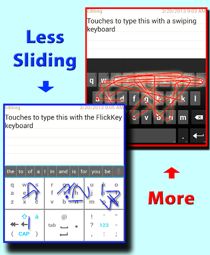 FlickKey Keyboard for Android Screen 3
