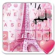 Pink Sweet Paris Tower Keyboard  Icon