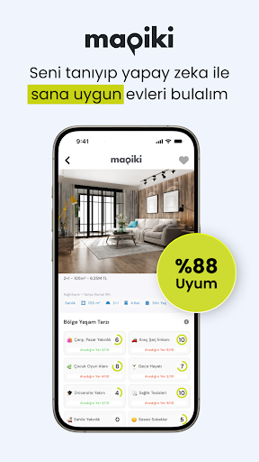 Android application Mapiki - Sana en uygun evler screenshort