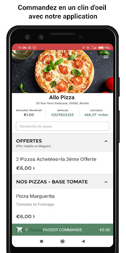 Android application Allo Pizza screenshort