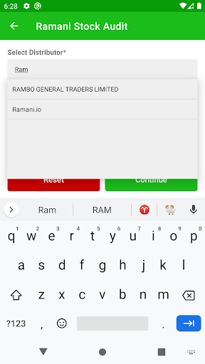 Ramani Radar Stock Audit Screen 2