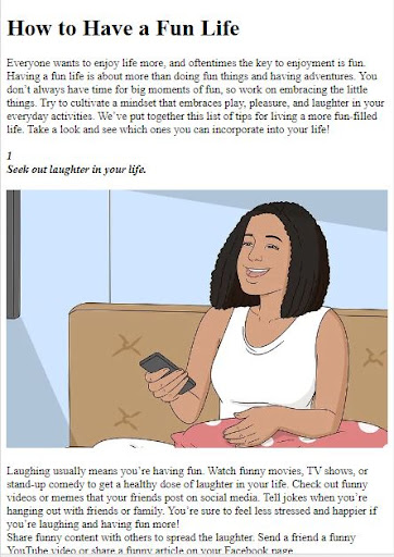 Android application How to Make Life Fun screenshort