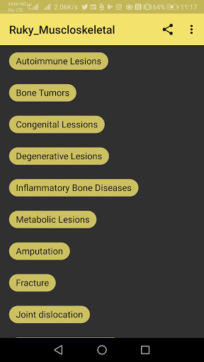 Android application Musculoskeletal X-ray App screenshort