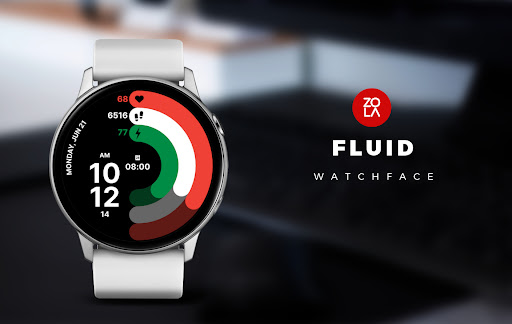 Android application Fluid Watch Face screenshort