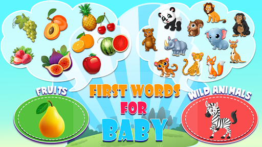 Baby first words for kids and toddlers, 100 words