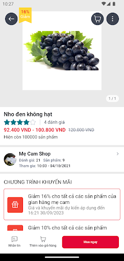 Android application Chợ nông sản Đắk Lắk screenshort
