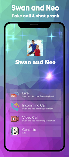 Android application Swan and Neo Fake Call & Video screenshort