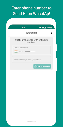 WhatsChat ContactLess Chatting Screen 2