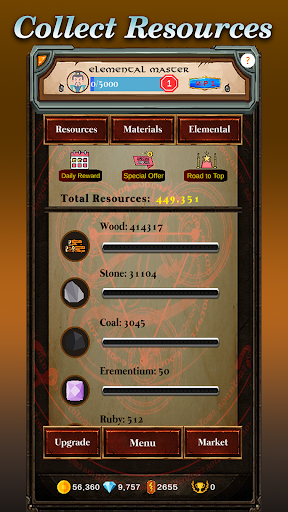 Android application Elemental War RPG screenshort