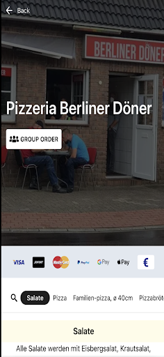 Android application Pizzeria Berliner Döner screenshort
