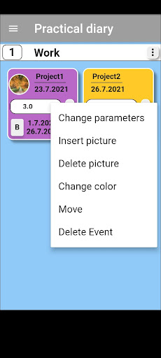 Diary - Remember events Screen 3