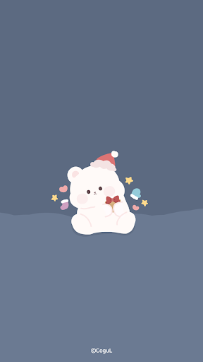 Android application 카카오톡 테마 - 곰도리도리_네이비 크리스마스 screenshort