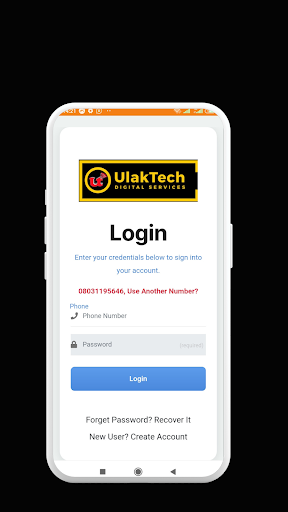 UlakTech digital Services Screen 2