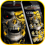 Cover Image of डाउनलोड Luxury Golden Metal Skull Theme 1.1.2 APK