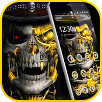 Luxury Golden Metal Skull Theme