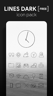 Lines Dark - Icon Pack Screenshot