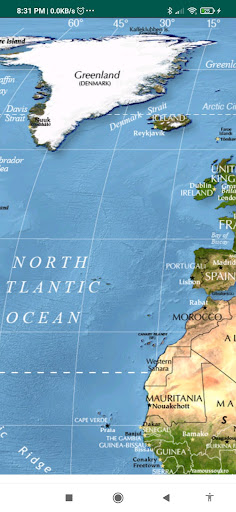Physical World Map Screen 3