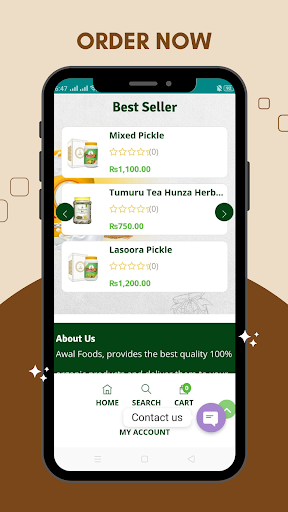 Awal Organic Food Screen 2