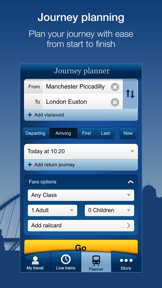 Android application National Rail Enquiries screenshort