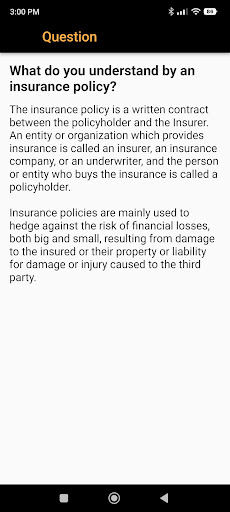 Insurance Interview Question Screen 3