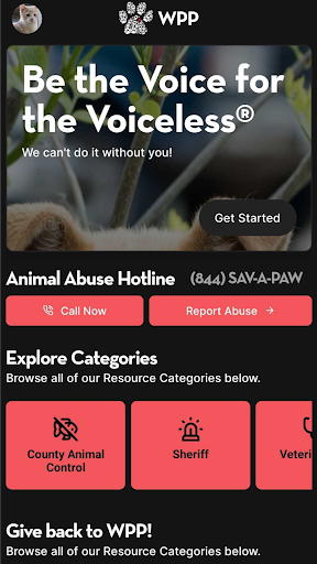 Wounded Paw Project Screen 2