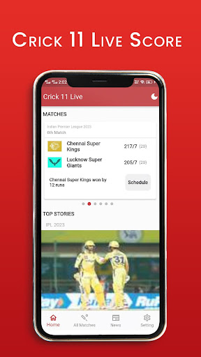 Android application Crick 11 Live : Cricket Score screenshort