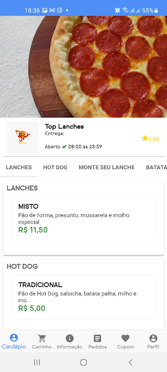 Top Lanches - 3 - (Android)