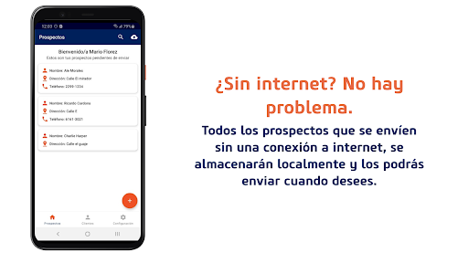 Android application Ventas screenshort