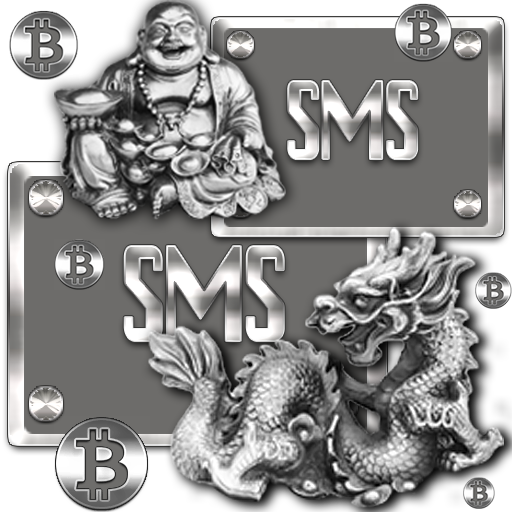 Silver Lucky Sharm Go SMS them logo