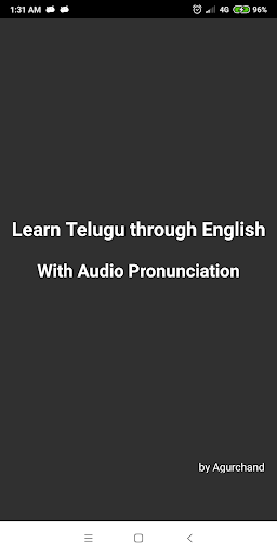 Learn Telugu through English