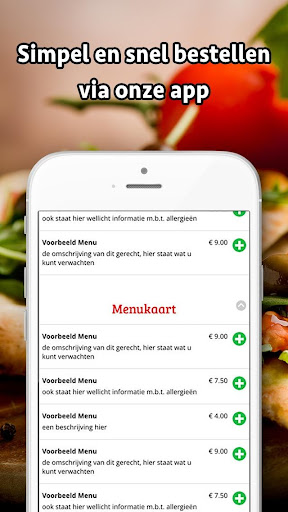 Android application Pizzeria Osdorp Amsterdam screenshort