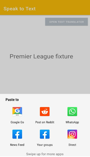 Speak to Text Screen 3