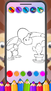 Curious George Coloring Game